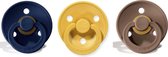 BIBS speen | 6-18 maanden | Deep space, Honey Bee en Dark oak | T2 | fopspeen