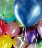 Professionele kwaliteit ballonnen | 50 stuks verjaardag assortiment XL (Chrome) ballonnen - o.a. ballonnen blauw - verjaardag ballonnen - extra groot ca. 30 cm groot - peervorm - h