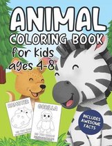 Animal Coloring Book for Kids Ages 4-8