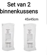 Set van 2 binnenkussens 45x45 cm, binnenkussen | vulkussen -  woonkamer - binnenkussen - kussenvulling