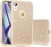 Apple iPhone XR Back Cover Telefoonhoesje | Goud | TPU hoesje | Glitter