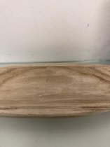 decoratief setje leuk vaasje met houten plank - set van 2 stuks