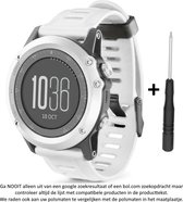 Wit Siliconen Bandje 26mm voor Garmin Fenix 3 / 3 HR / 3 Sapphire, Garmin Fenix 5x, Garmin D2 & Garmin Quatix 3 – Maat: zie maatfoto – NIET Quickfit Compatibel – 26 mm white smartw