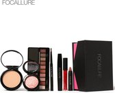 Focallure Make Up - Set van 7 luxe items - Mascara, lipstick, oogschaduw, poeder, blush, lipliner, wenkbrauw - Geschenkset - Giftset