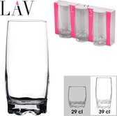 LAV Longdrinkglazen ADORA, 3-delige set, Transparant