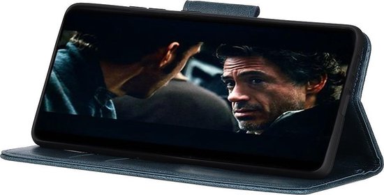 Étui pour téléphone - Étui portefeuille - Étui portefeuille - Étui de type livre pour Samsung Galaxy A21s - Blauw