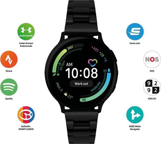 Samsung Galaxy Watch Active2 - met gratis powerbank - Staal - Schakelband -  40mm - | bol.com
