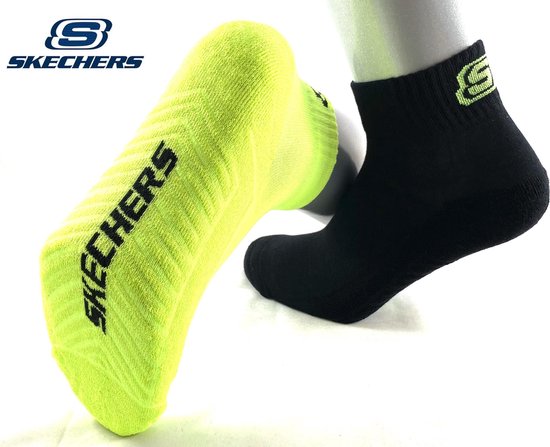 Skechers - Quarter Sokken - Heren/Dames - Badstof - Comfort Boord -  Lemon/Glacier - 39-42 | bol.com