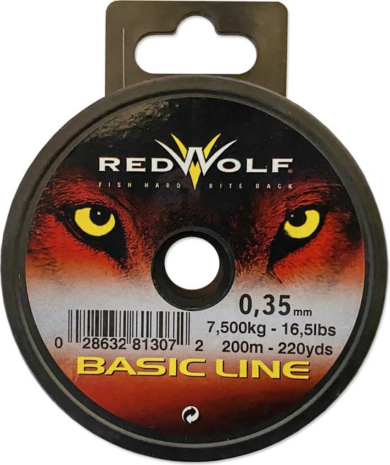 Vislijn - 0,35 mm 200 mtr redwolf Nylon Allround