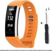 Oranje siliconen bandje voor de Huawei Band 2 en Huawei Band 2 Pro - horlogeband - polsband - strap - siliconen - rubber