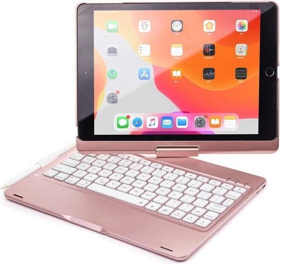 Étui rotatif pour clavier 10,2 pouces pour iPad 2020 Rose | bol