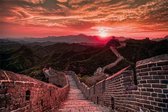 Pyramid The Great Wall of China Sunset  Poster - 91,5x61cm