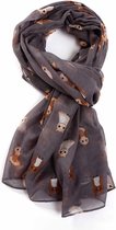 Dames sjaal met uiltjes | mode accessoire | geschenk voor haar