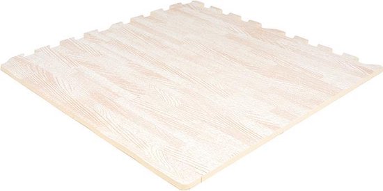 EVA FOAM tegels - Wit hout - 30 x 30 x 1,2cm (set van 16 tegels inclusief randen) - Rubbermagazijn