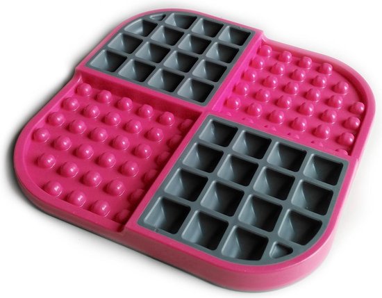 Lickimat Slomo – Slowfeeder Voor Kat En Kleine Hond – Tegen Schrokken – Roze