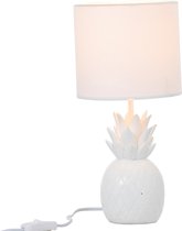 J-Line Tafellamp Ananas Polyresin Wit