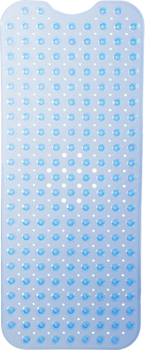 Relaxdays antislip douchemat met zuignappen - badmat - anti slip mat - voor in bad - XL - blauw