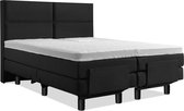 Boxspring Elektrische 160x200 Compleet Zwart 4 vlaks