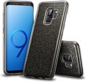 Samsung Galaxy S9 Hoesje Glitters Siliconen TPU Case Zwart - BlingBling Cover