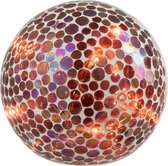 J-Line Bal Led Mozaiek Glas Rood/Wit Small