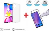 2-In-1 Screenprotector Hoesje Bescherming Protector Set Geschikt Voor  Samsung Galaxy M51 - Full Cover 3D Edge Tempered Glass Screen Protector Siliconen Back Bescherm Hoes Cover Case - Doorzi