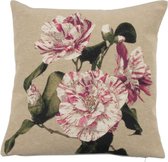 Sierkussen - Gobelin Roos A - Roze En Beige - 45 Cm X 45 Cm