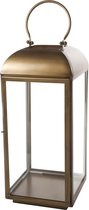 Lantaarn Brass - Geelkoper Vierkant Metaal 25,5x25,5xh56 Oriental