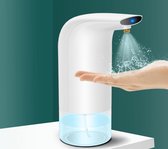 Alcohol dispenser automatisch | Contactloos met sensor | Staand | Wit | Alcohol desinfectie spray | 350 ML | Lekvrij | Inclusief 3x AA batterijen