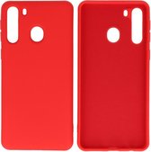 Wicked Narwal | 2.0mm Dikke Fashion Color TPU Hoesje Samsung Samsung Galaxy A21 Rood