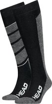 HEAD ski v-shape kneehigh 2-pack logo zwart & grijs - 35/38