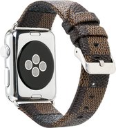 Leren bandje Apple Watch Bruin met klassieke zilverkleurige gesp 38mm-40mm Watchbands-shop.nl