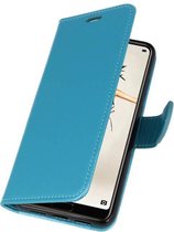 Wallet Cases Hoesje voor Huawei P20 Turquoise