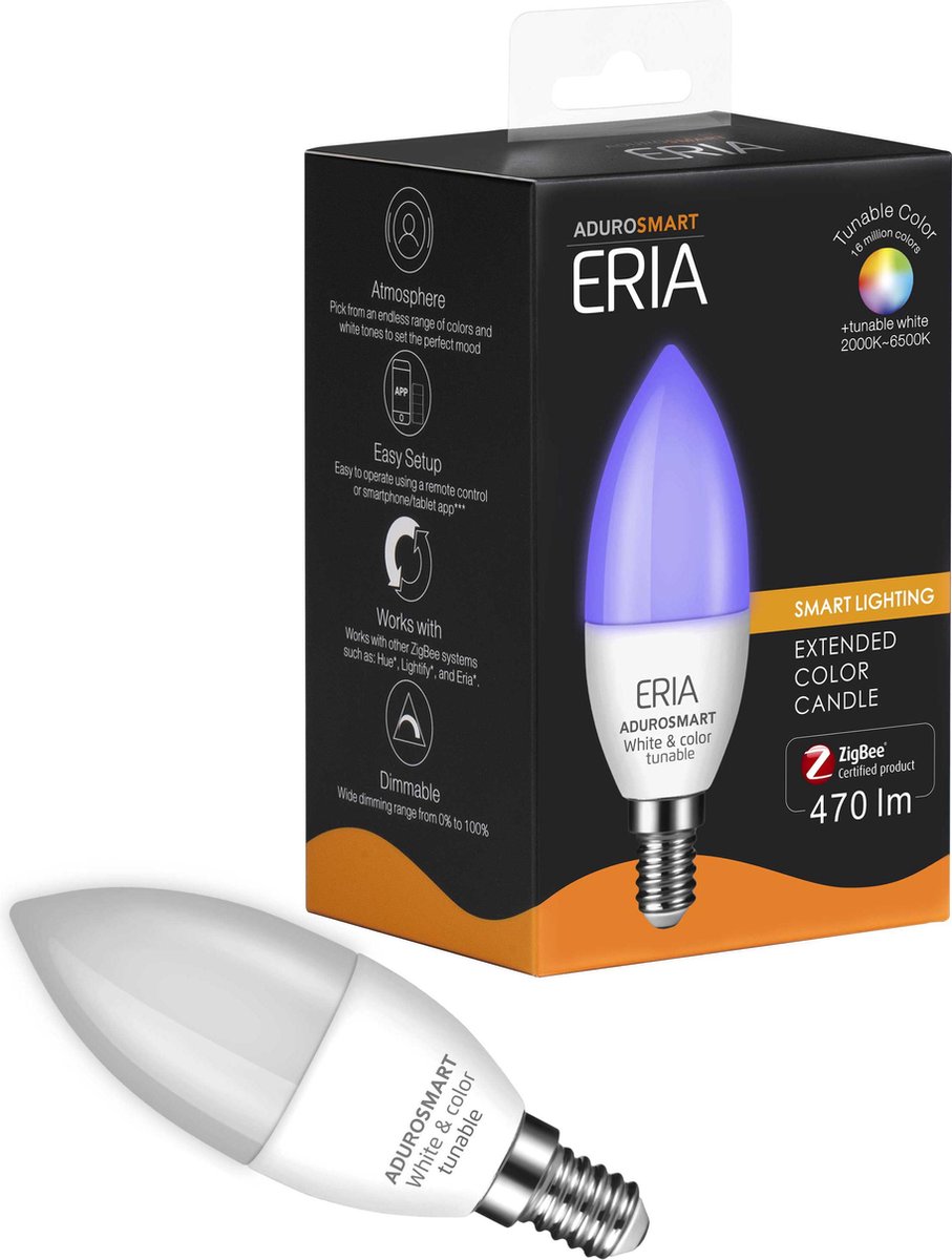 Philips Smart LED Tunable White and Color kaars lamp mat dimbaar - E14 5W  470lm 2200K-6500K