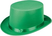 Fiestas Guirca verkleed hoge hoed - groen - voor volwassenen - carnaval kleuren thema accessoires