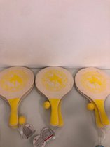 gele beachball sets - set van 3 stuks inclusief balletje