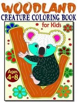 Woodland Creature Coloring Book for Kids Ages 4-8