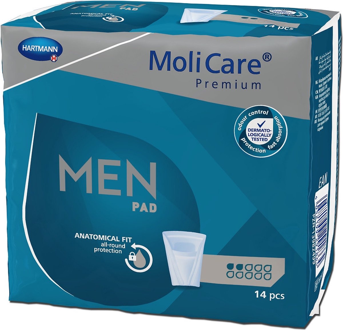 Goedkoopste Hartmann Molicare Premium Men Pads 2 druppels - 1 pak van 14 stuks