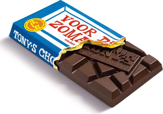 Tony's Chocolonely Chocolade Reep Puur - Zeg 't met een reep 
