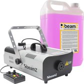 Rookmachine - BeamZ S1500 met o.a. timer & 5 liter rookvloeistof - 1500W