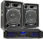 DJ geluidsinstallatie met Bluetooth - MAX10 DJ luidsprekers + Bluetooth versterker combinatie - 1000W