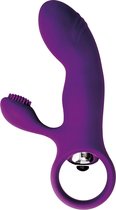 Mini Vibrator met Clitoris Borsteltje - paars