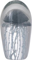 J-Line Presse Papier Kwal Draad Glas Grijs Large