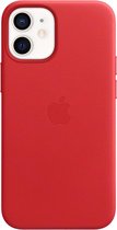Origineel Apple iPhone 12 Mini Hoesje MagSafe Leather Case Rood