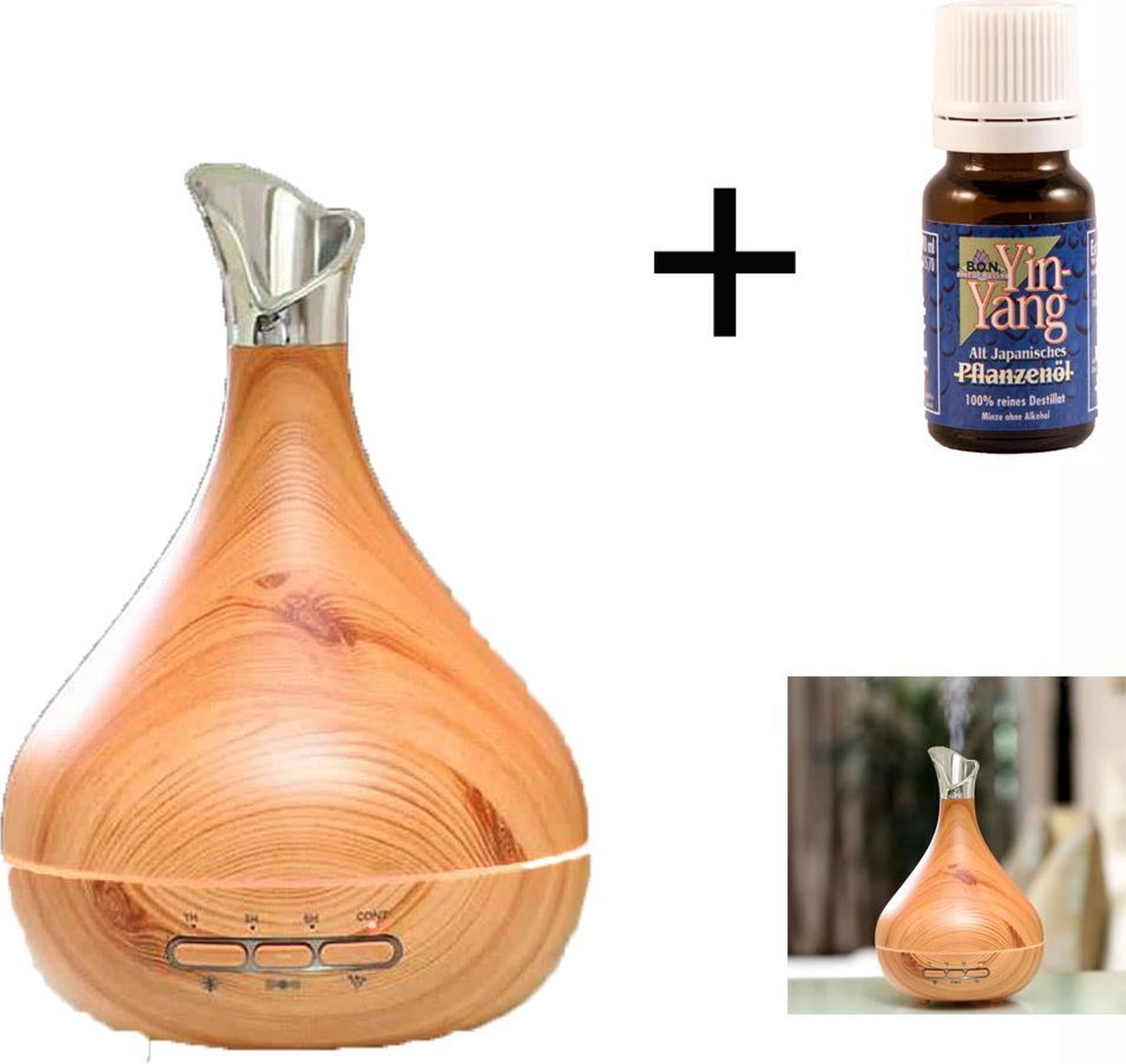 Goedkoopste Orchid - Aroma Diffuser - 300 ml - Japanse muntolie - LED - compleet