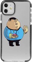Hoesjes Atelier Zwart Frame Transparant Impact Case Dikke Spock voor IPhone 11 met ScreenProtector