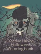 Creative Haven Halloween Coloring Books: 40 Unique Designs Jack-o-Lanterns, Witches, Haunted Houses, and many More