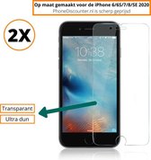Fooniq Screenprotector Transparant 2x - Geschikt Voor Apple iPhone 6/6S/7/8/SE 2020