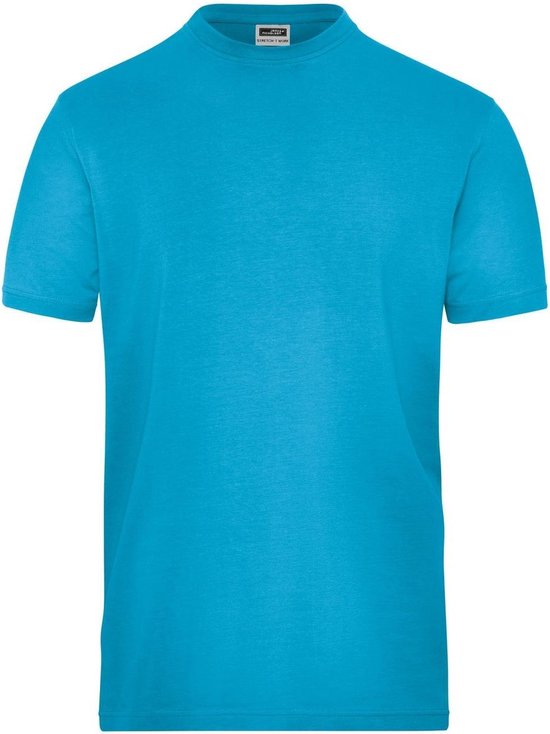 James and Nicholson Heren Organisch Katoenen Stretch T-Shirt (Turquoise)