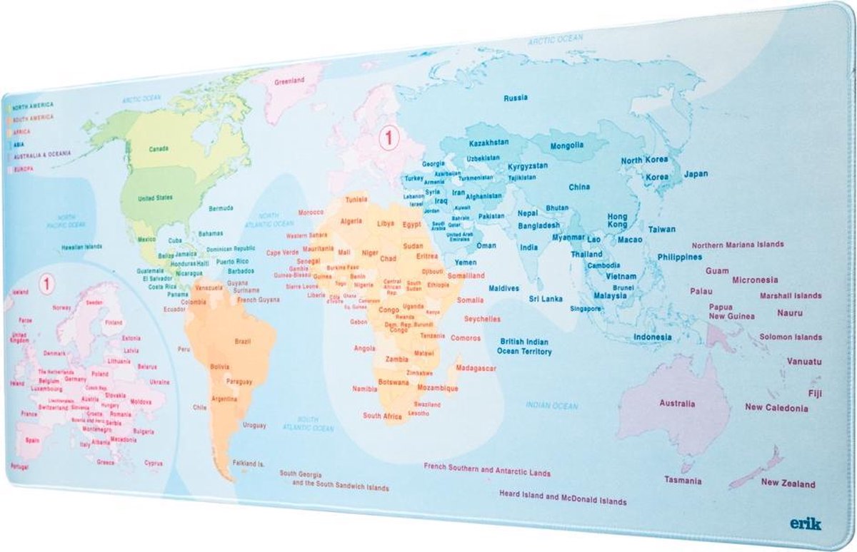 World Map V2 Muismat - Bureaumat XL
