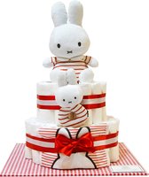 Luiertaart - Pampertaart Neutraal Nijntje Rood - 47 Pampers - Rood